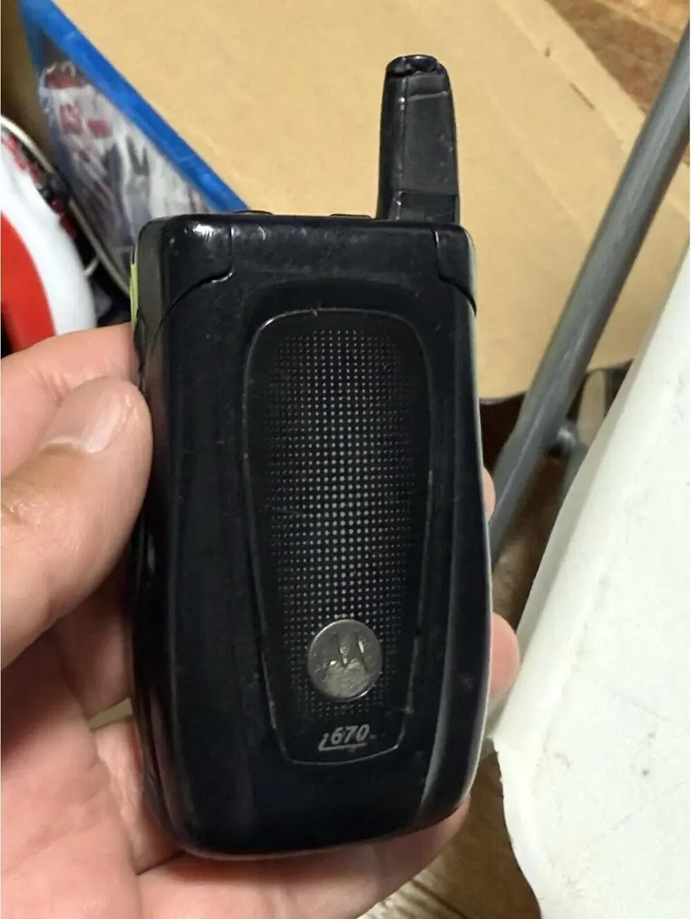 Motorola i series i670 - Black ( Nextel ) Rare Cellular Flip Phone - Untested